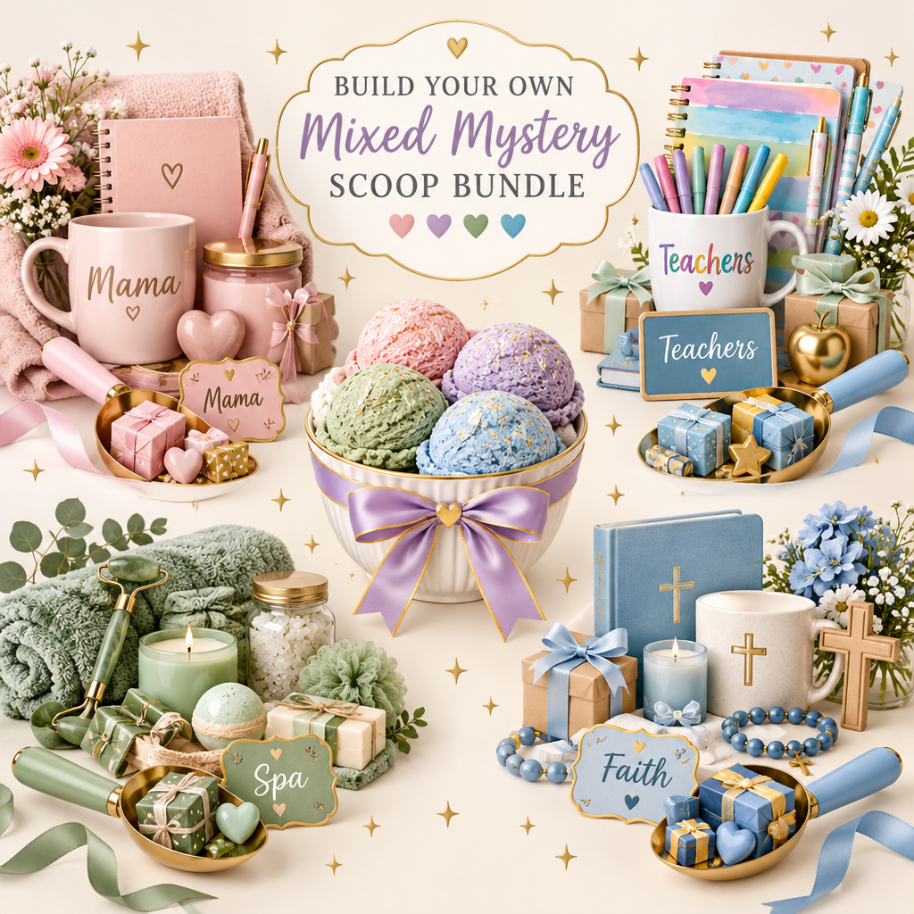 Mixed Mama, Teacher, Spa, and Faith mystery scoop bundle placeholder image
